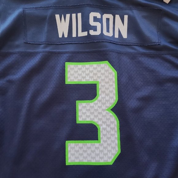 Seattle Seahawks Jersey  NFL Official #3 Russell Wilson - YOUTH Size LARGE - Picture 7 of 7